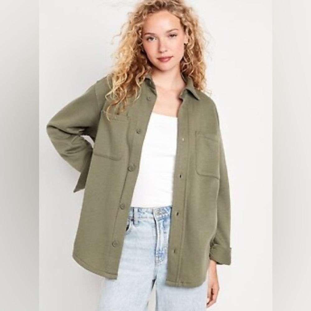 Forever 21 Green Oversized Shacket - Picture 1 of 11